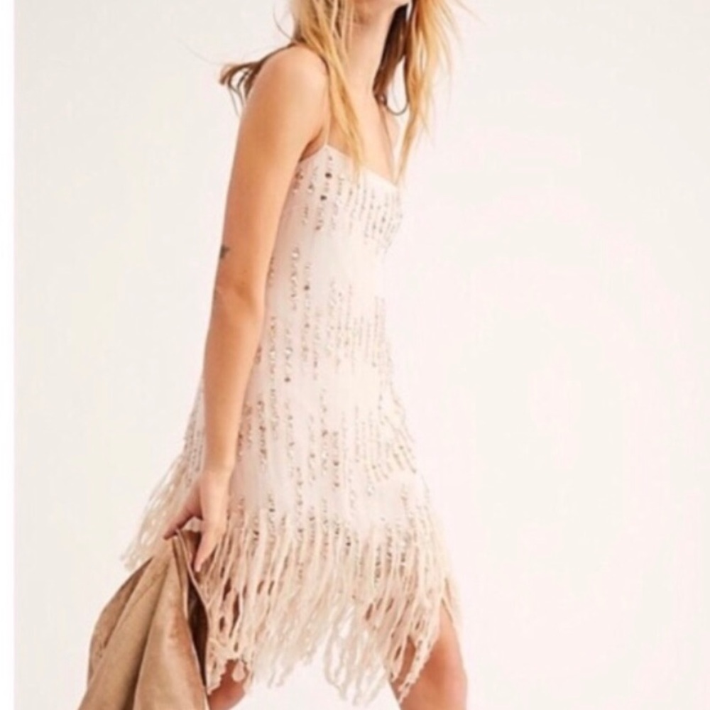 Free People Crystal Clear Mini Dress - RARE XL - NWT